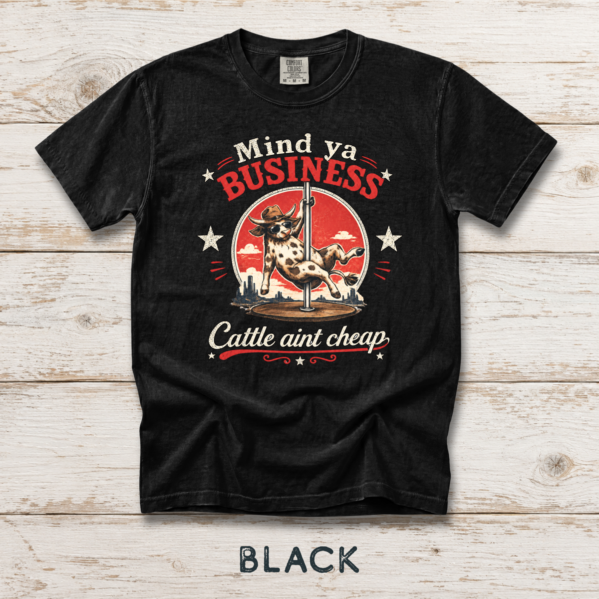 Mind Ya' Business Cattle Unisex Comfort Colors® Garment-Dyed T-shirt
