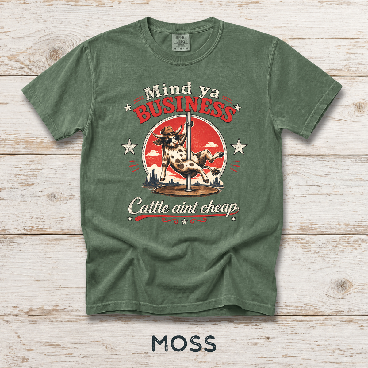 Mind Ya' Business Cattle Unisex Comfort Colors® Garment-Dyed T-shirt